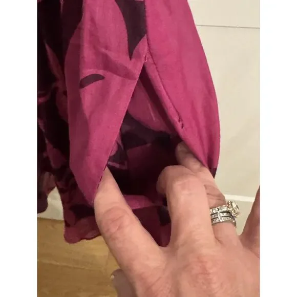 Gabby Skye Dress Sz 14 Pink Floral Ruffle Fit Flare Wedding Easter Office Boho - Picture 2 of 11